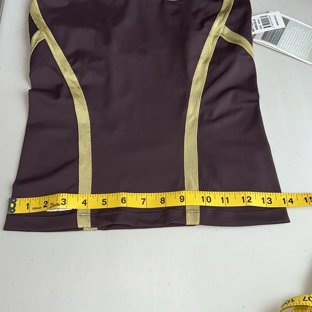 NWT 2XU wine and gold Performance Tank Size Small. - Picture 7 of 14